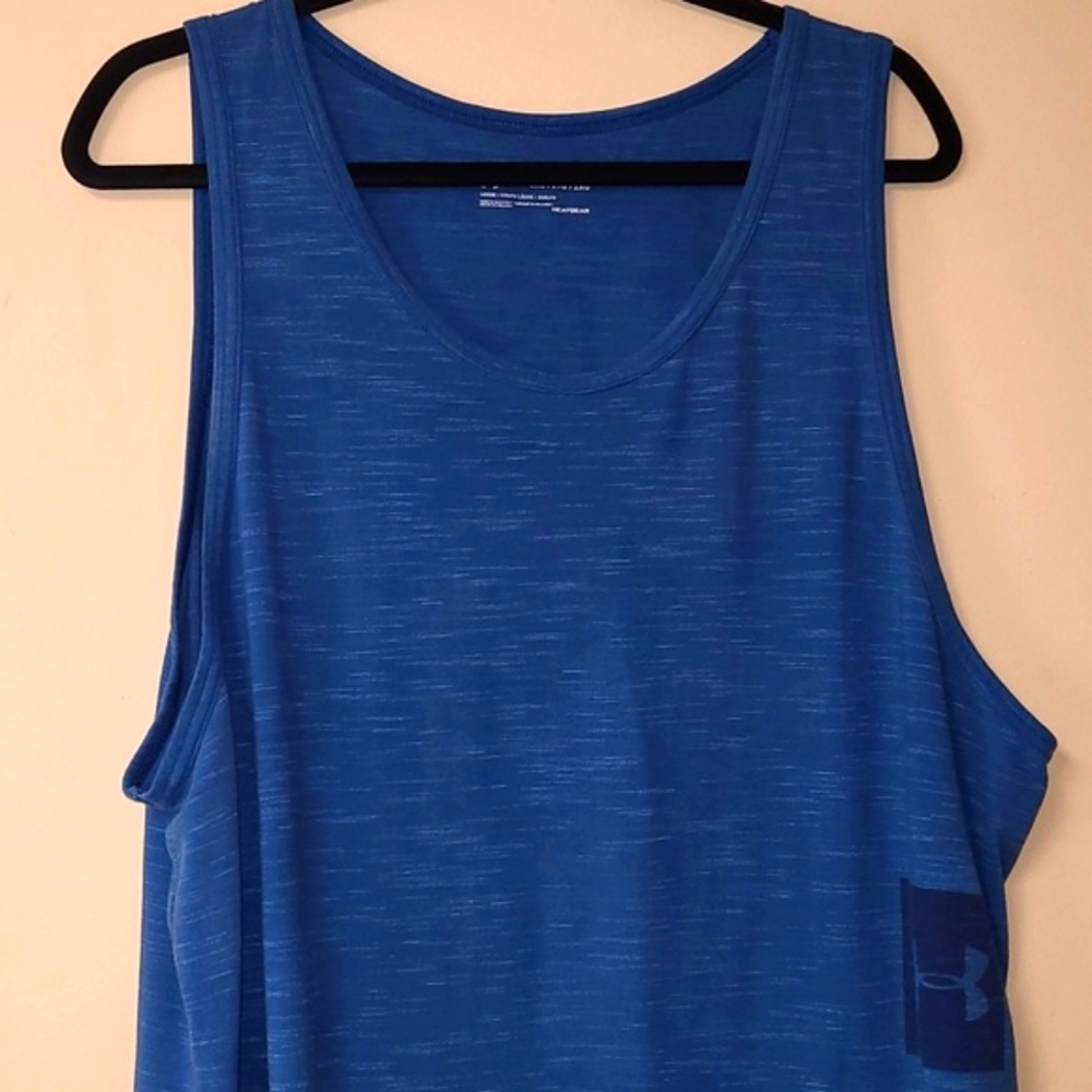Under Armour Heat Gear, Men's Tank, XXL loose, Blue - Picture 2 of 12